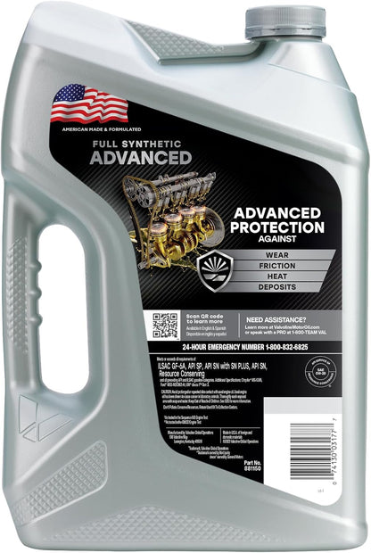 Premium Advanced Full Synthetic 0W-20 Motor Oil - 5 Quart Bottle