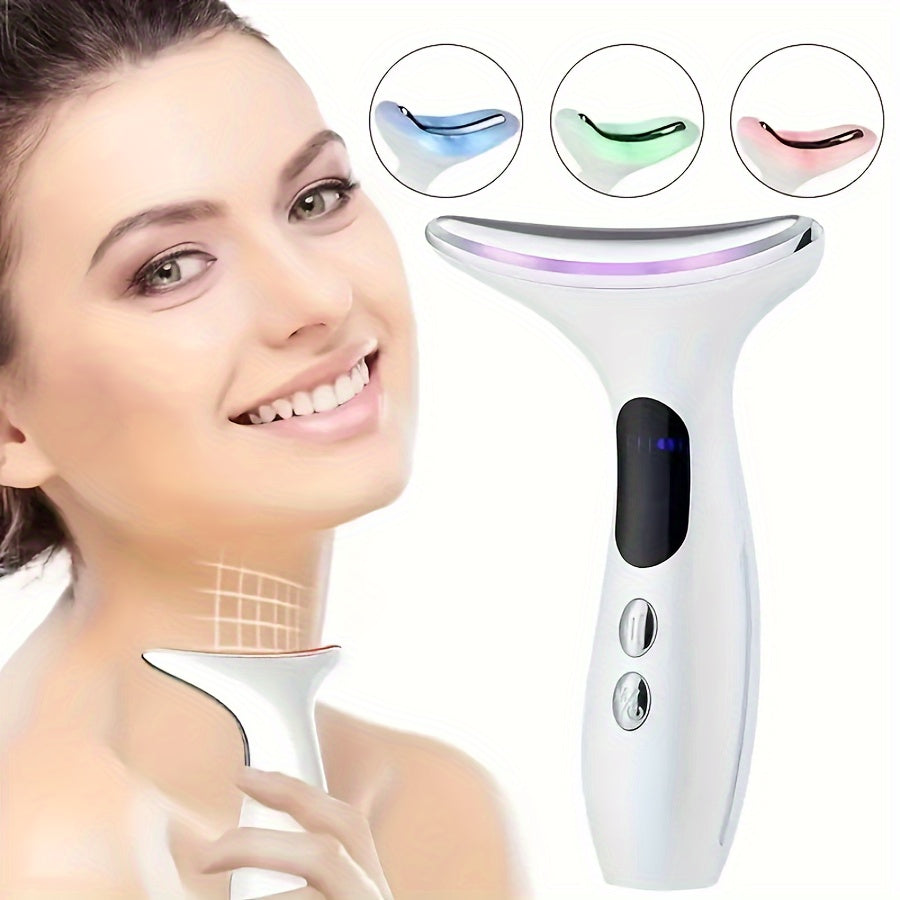 LED Face & Neck Massager – 3 Modes, Portable