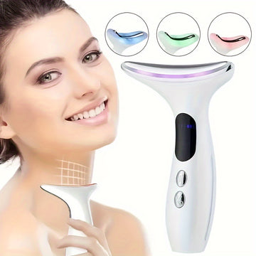 LED Face & Neck Massager – 3 Modes, Portable