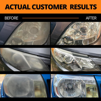 Revive Your Headlights with the ® Ceramic Headlight Restoration Kit – Lasts for Life, No Power Tools Needed, 10 Wipe Kit for Like-New Clarity!