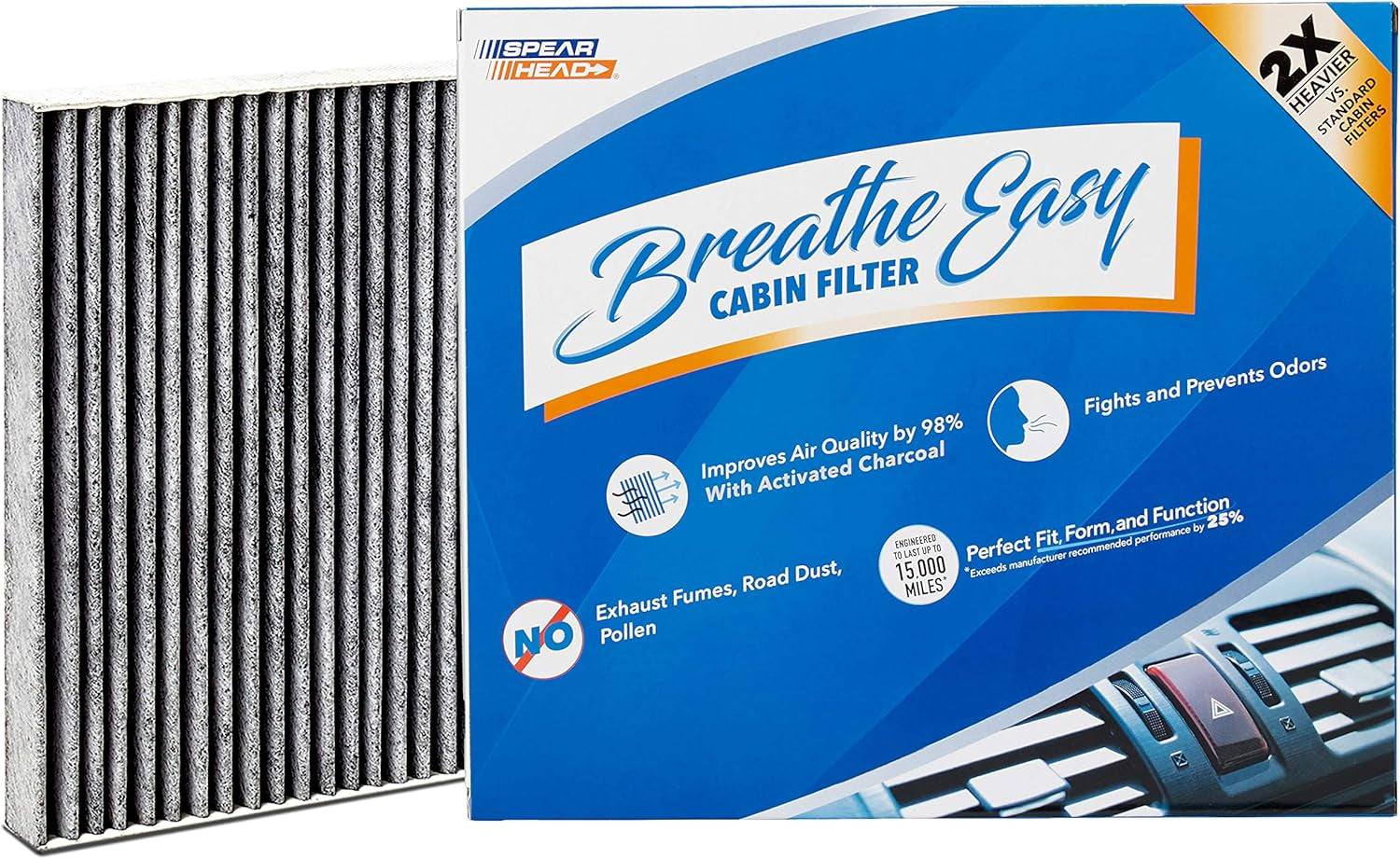 Odor Defense Breathe Easy Cabin Filter for Acura/Honda (2009-2025) - OEM Fit, 25% Longer Lasting with Activated Carbon (BE-182)