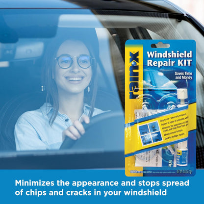 600001 Windshield Repair Kit - Quick and Easy Durable Resin Based Windshield Repair Kit for Chips and Cracks, Good for round Damage below 1" in Diameter and Cracks Smaller than 12" in Length
