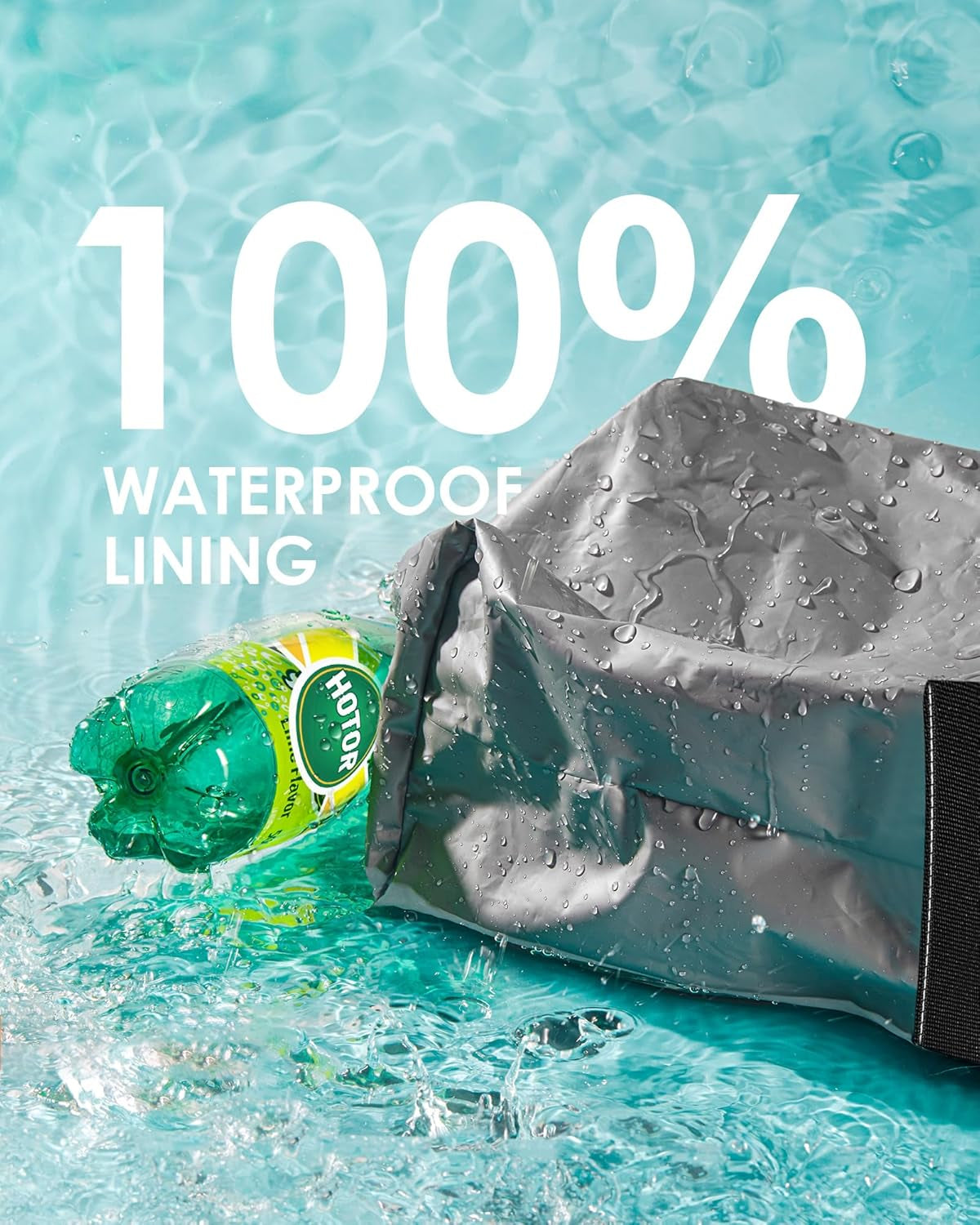 Ultimate Car Trash Can with Lid & Storage Pockets - 100% Leak-Proof, Waterproof, 2 Gallon Multipurpose Organizer - Sleek Black Design