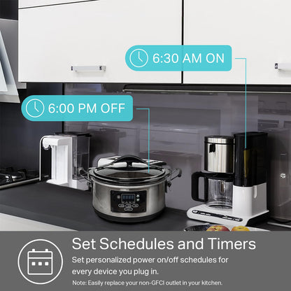 In-Wall Smart Wi-Fi Outlet KP200, Compatible with Alexa, Google Home & IFTTT, Hub-Free Remote Control, ETL Certified, White, Single Pack