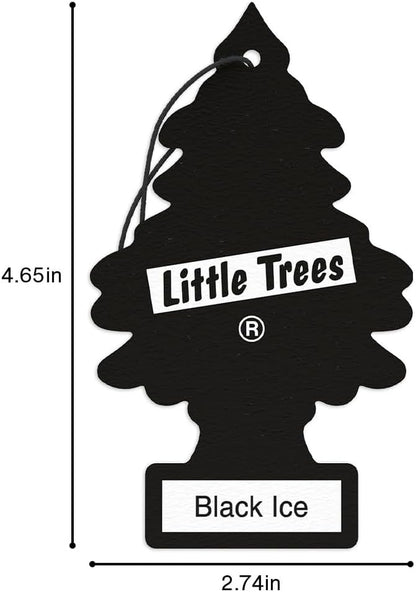 Long-Lasting Black Ice Car Air Freshener - 24 Hanging Tree Scents for Auto & Home