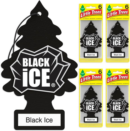 Long-Lasting Black Ice Car Air Freshener - 24 Hanging Tree Scents for Auto & Home