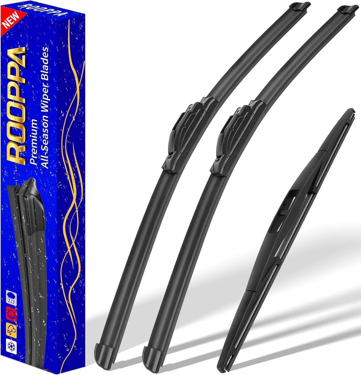 Premium Wiper Blade Replacement Set for 2005-2022 Honda Odyssey - 3 Original Equipment Blades (26"/22"/16") with U/J Hook