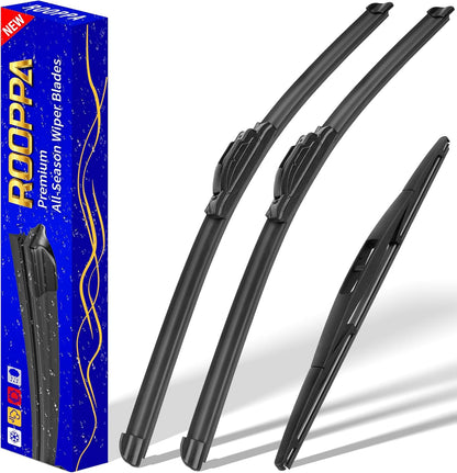 Premium Wiper Blade Replacement Set for 2005-2022 Honda Odyssey - 3 Original Equipment Blades (26"/22"/16") with U/J Hook