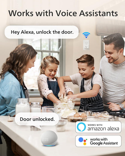 Smart Wi-Fi Deadbolt Lock with Keypad & Handle - Keyless Entry, App Control, Fingerprint Access, Auto Locking