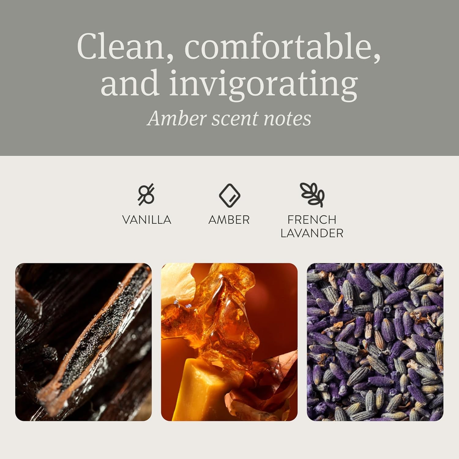 Long-Lasting Amber Scent Car Air Freshener - Essential Oils Odor Eliminator with Metal Clip - Clean Ingredients Starter Kit