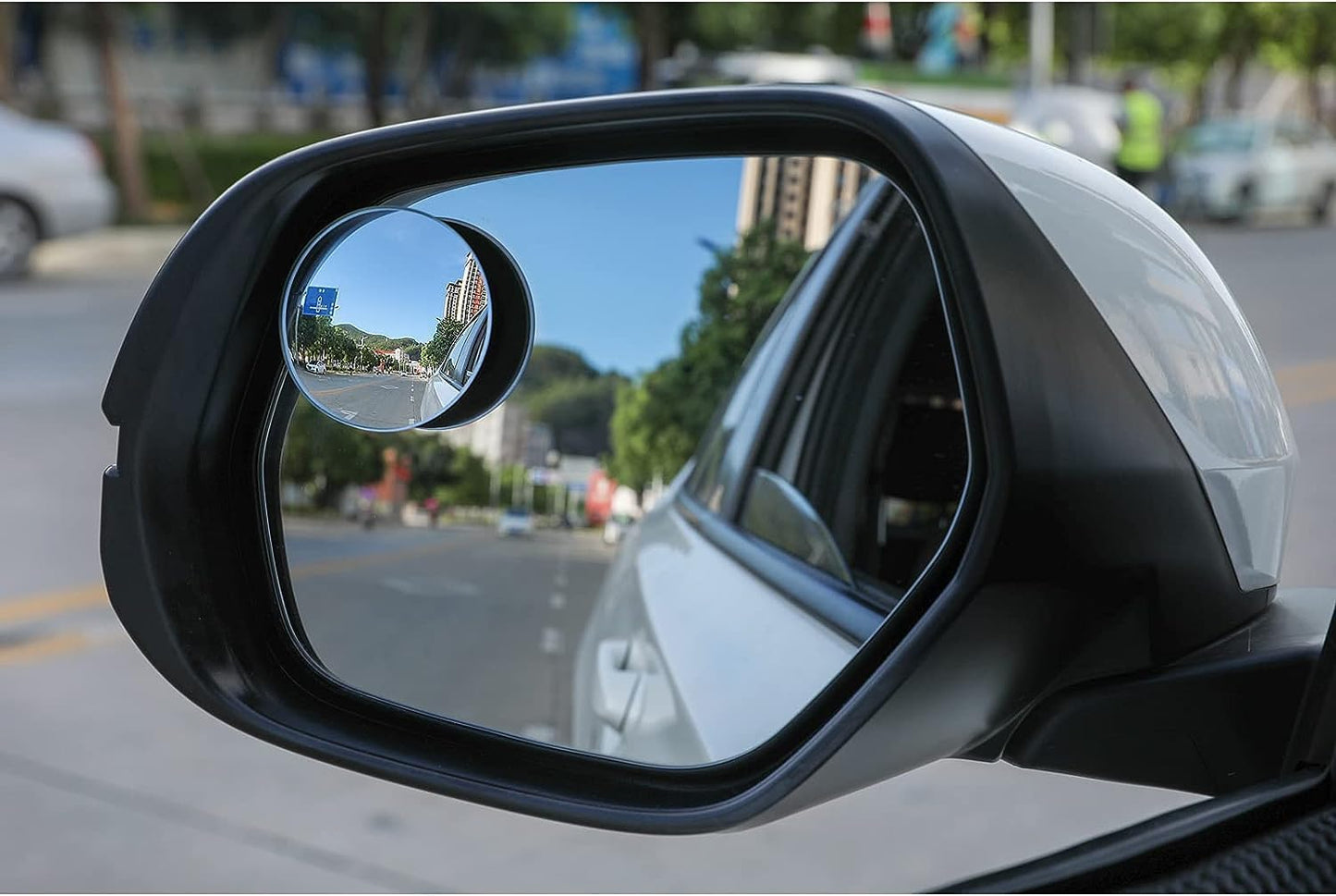 Enhance Your Safety with 2" Round HD Frameless Blind Spot Mirrors - Adjustable Wide Angle for Cars, SUVs, and Trucks - Pack of 2