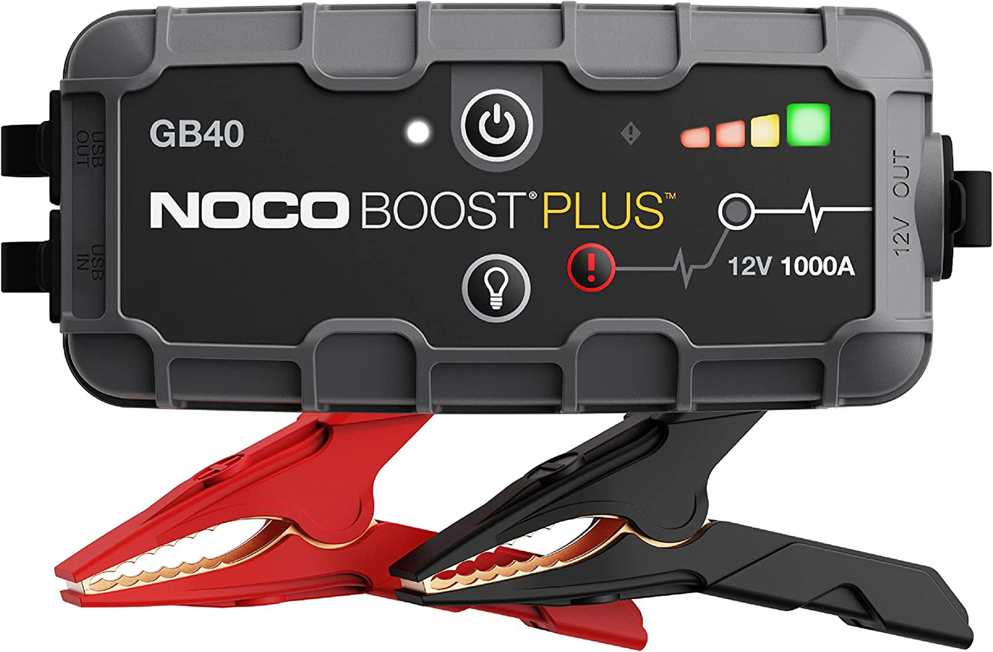 Boost GB40 Jump Starter: 1000A Ultra-Safe Lithium Battery Booster Pack for 6.0L Gas & 3.0L Diesel Engines - Portable Power Bank & Jumper Cables Included