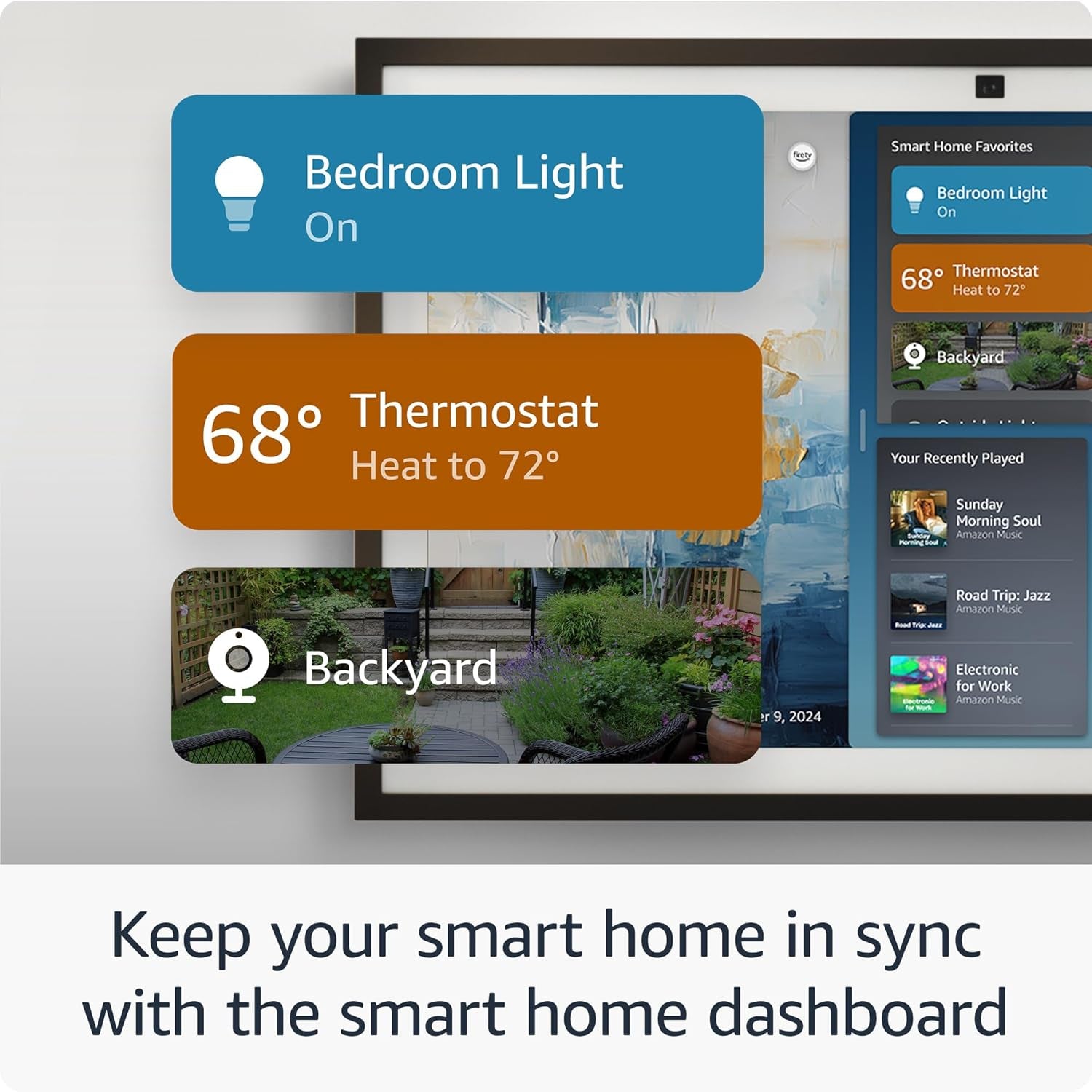 Echo Show 15 (Latest Model), Full HD 15.6" Kitchen Hub for Home Management, Featuring Integrated Fire TV and Alexa