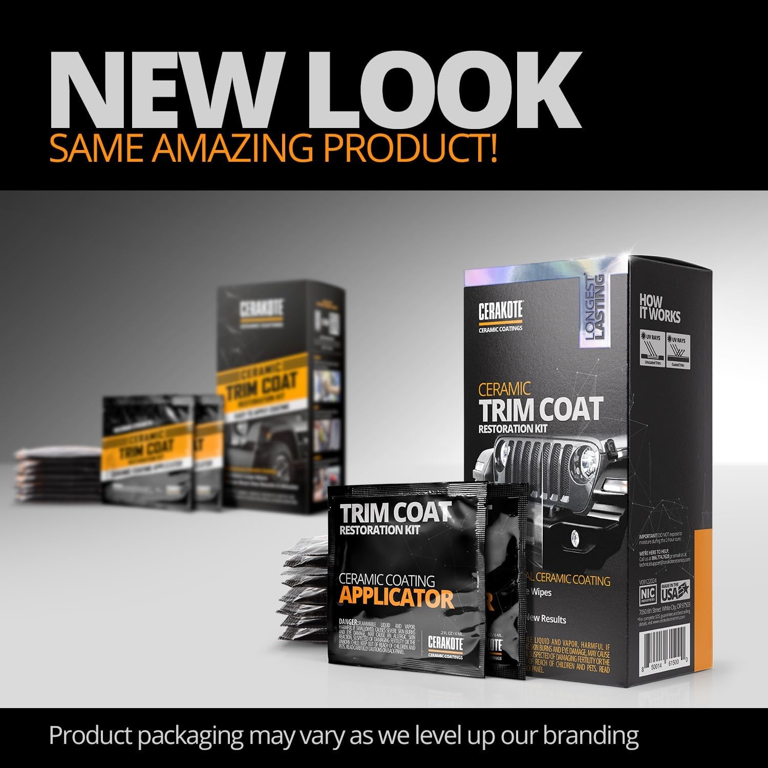 Ceramic Trim Coat Kit - Long-Lasting Plastic Trim Restorer with 200+ Wash Guarantee - Premium Ceramic Coating, Not Just a Dressing