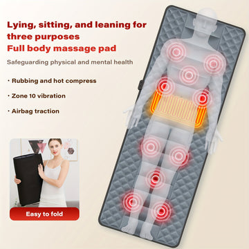 Full Body Heated Massager Mat – Neck, Back & Leg Relief