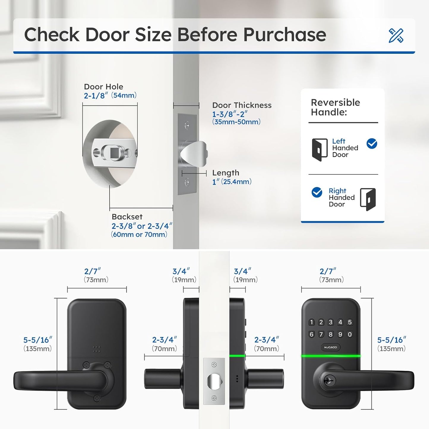 Revolutionary Smart Door Lock with Keypad - Keyless Entry Digital Knob for Effortless Security and Easy Installation