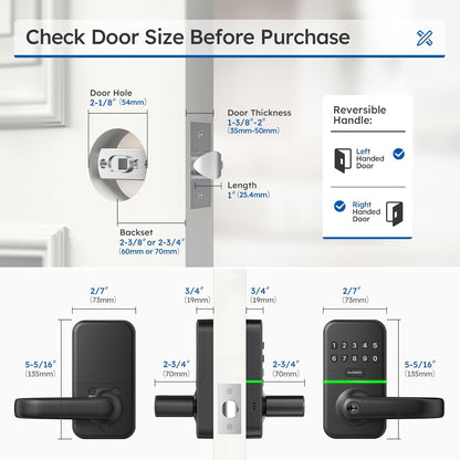 Revolutionary Smart Door Lock with Keypad - Keyless Entry Digital Knob for Effortless Security and Easy Installation