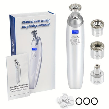 Rechargeable Microdermabrasion Device – 9 Tips, 5 Suction Levels
