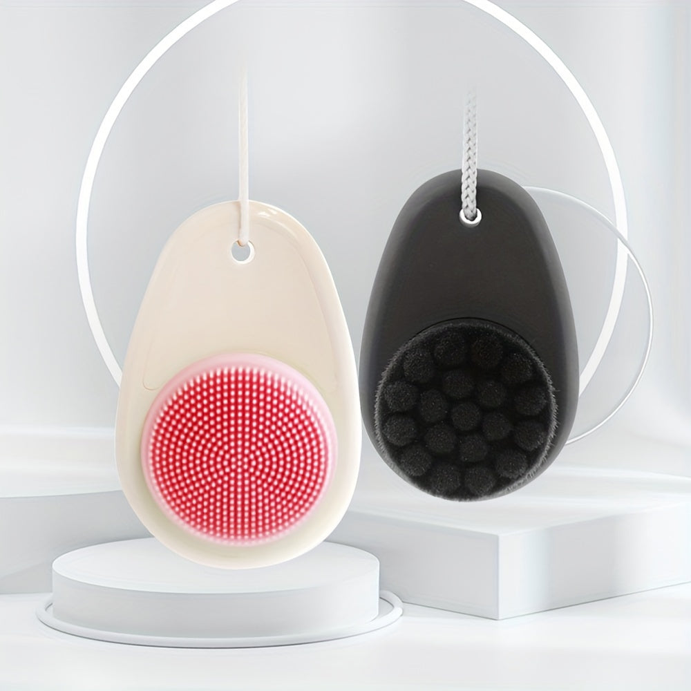 Dual-Sided Silicone Face Brush – Gentle Exfoliation