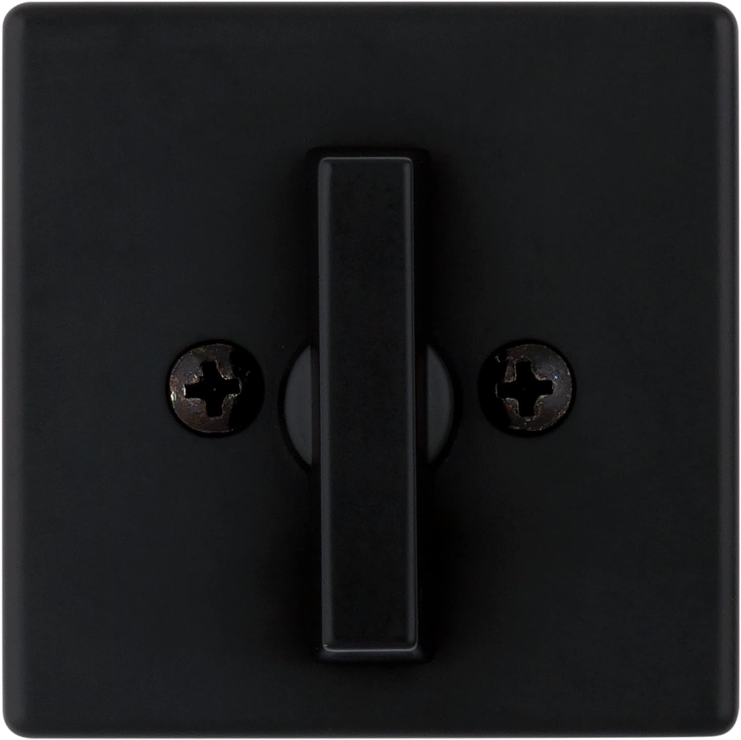 Contemporary Matte Black Deadbolt Lock - Keyed Front Entry, Pick Resistant Smartkey Security, Single Cylinder Design