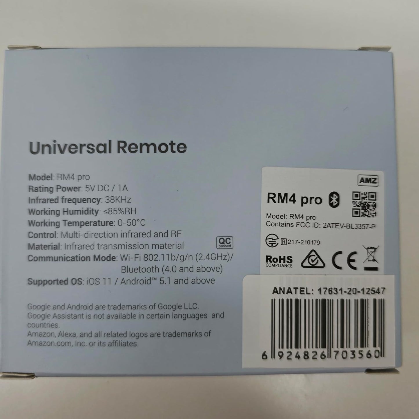 Ultimate RM4 Pro Universal Remote: Wi-Fi Control for TV, AC, Audio & More - Works with Alexa & Google Home!