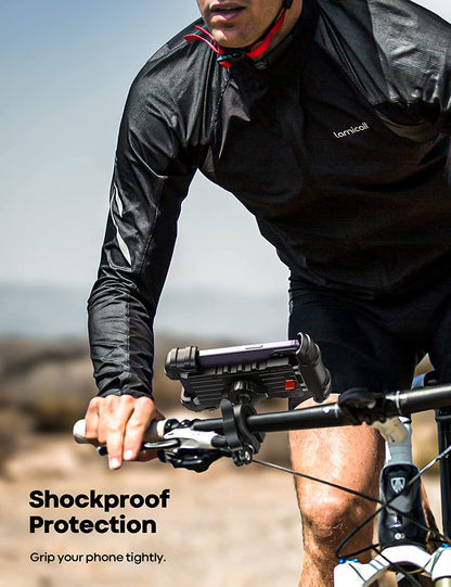 Universal Bike & Motorcycle Phone Holder - Secure Handlebar Mount for iPhone 17 Pro Max, Samsung S20 & More (4.7" to 6.8" Smartphones)