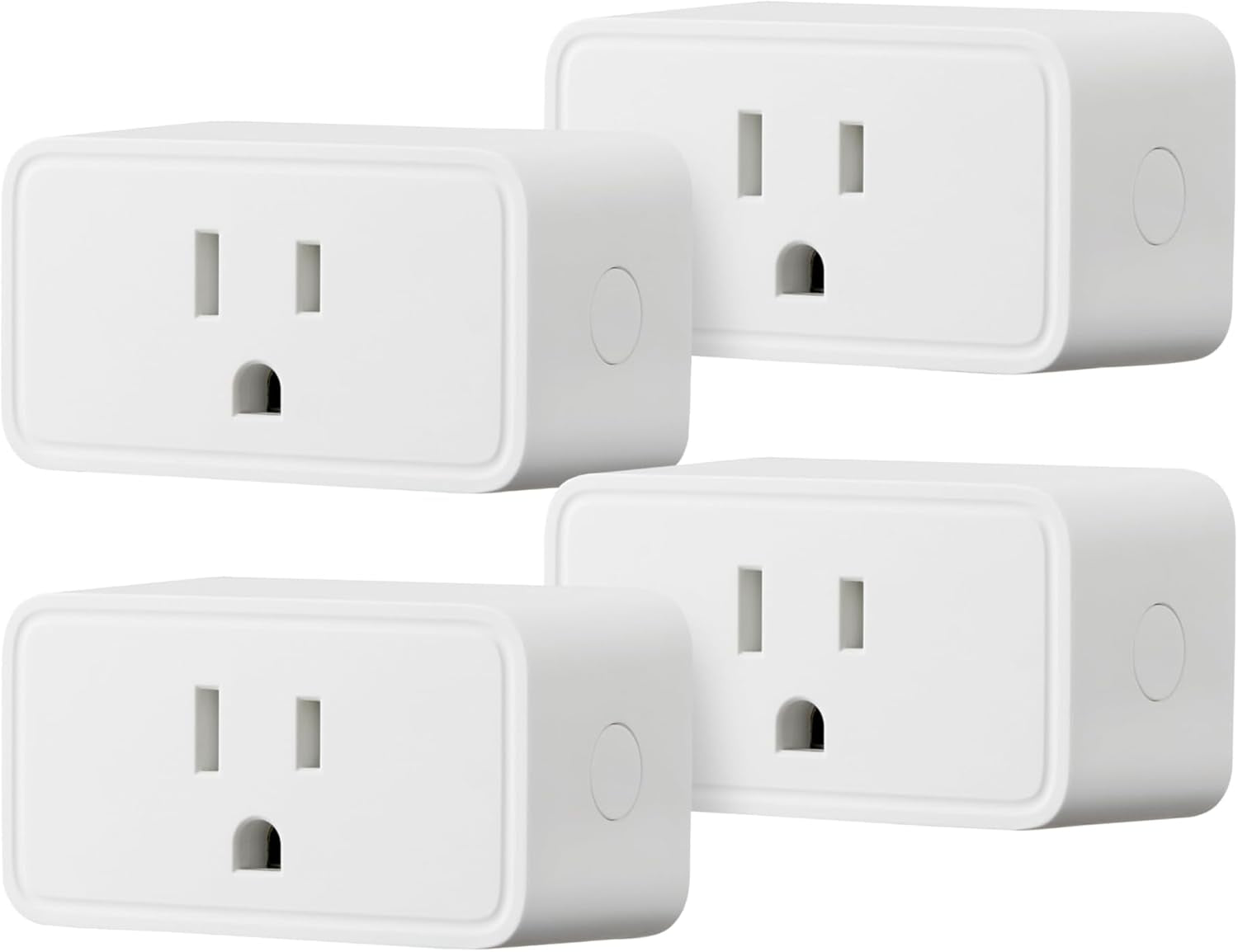 Smart Plug for Alexa, 2.4 GHz Wi-Fi, No Hub Required, 4-Pack, White