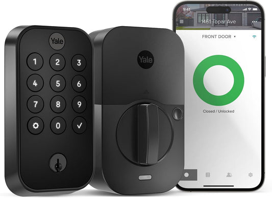 Assure Lock 2 Wi-Fi Smart Lock - Keyless Entry with Keypad, App Control & Backup Key - Secure Deadbolt for Front Door, Black