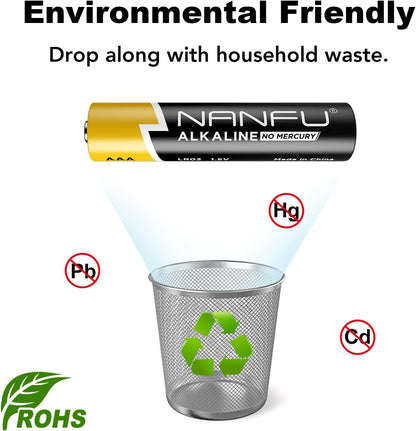 High-Performance AAA Alkaline Batteries (48-Pack) - Ultra Power and Long-Lasting for Household Devices