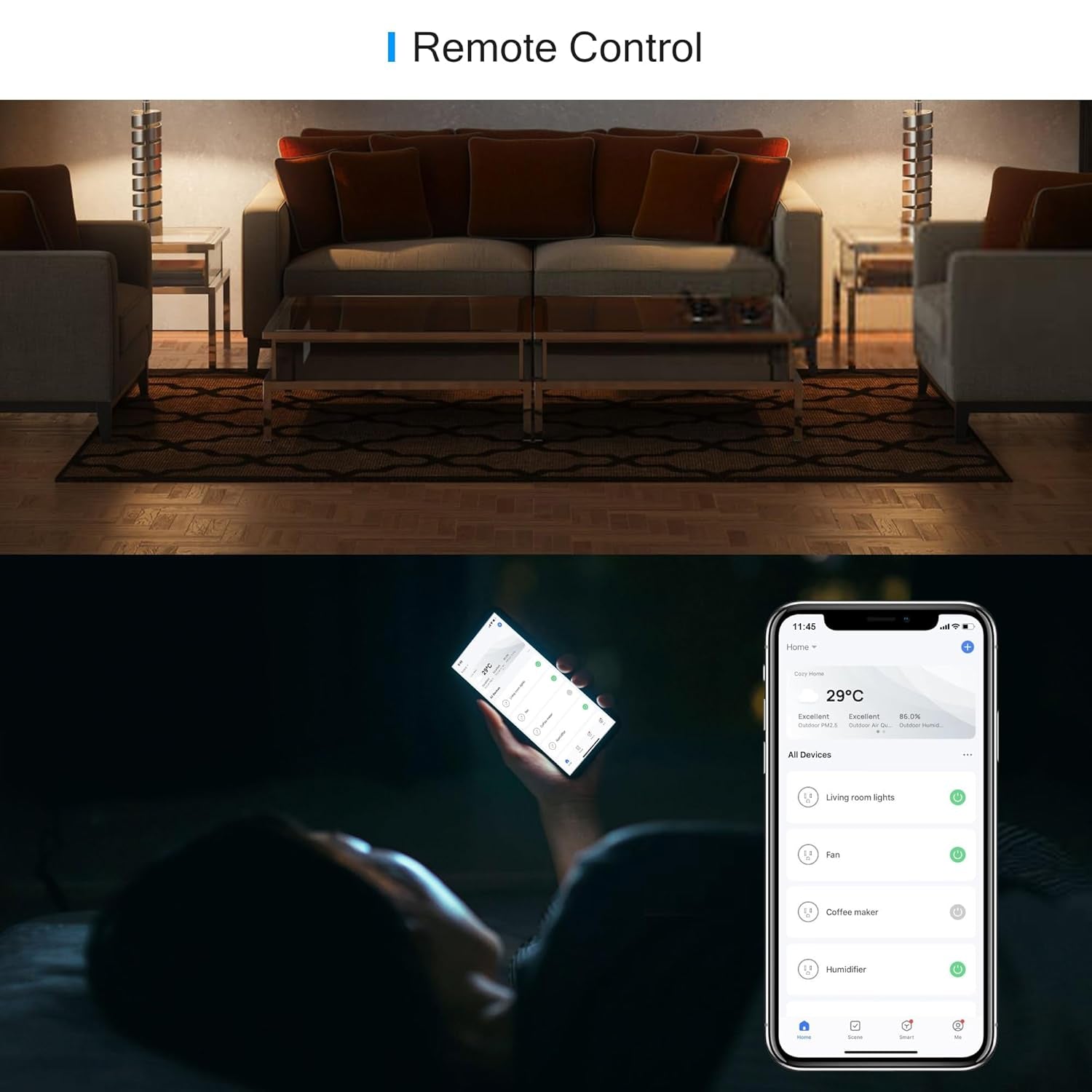 Smart Plug 2025 - 15A Upgrade, Dual Bluetooth & Wi-Fi Connectivity, Voice and Remote Control, Indoor Outlet Timer Compatible with Alexa & Google, 2.4GHz Wi-Fi Only