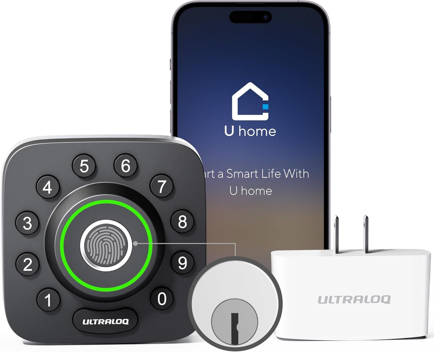 U-Bolt Pro WiFi Smart Lock - 8-in-1 Keyless Entry with Fingerprint ID, App Control, Auto Unlock & Waterproof Design - Easy Installation!