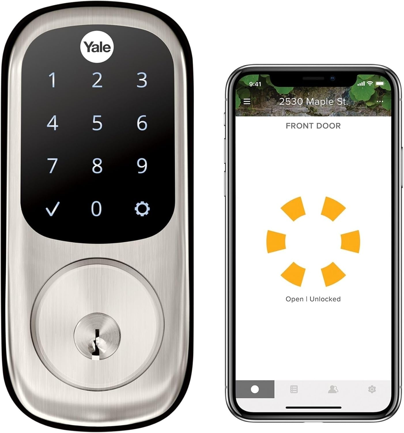 Assure Lock 2 Wi-Fi Smart Lock - Keyless Entry with Keypad, App Control & Backup Key - Secure Deadbolt for Front Door, Black