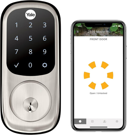 Assure Lock 2 Wi-Fi Smart Lock - Keyless Entry with Keypad, App Control & Backup Key - Secure Deadbolt for Front Door, Black