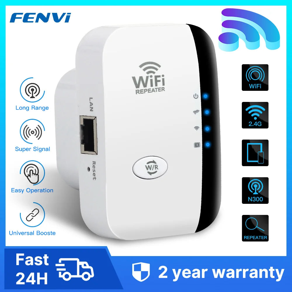300Mbps Wireless WiFi Repeater and Extender - 802.11n WiFi Booster and Amplifier
