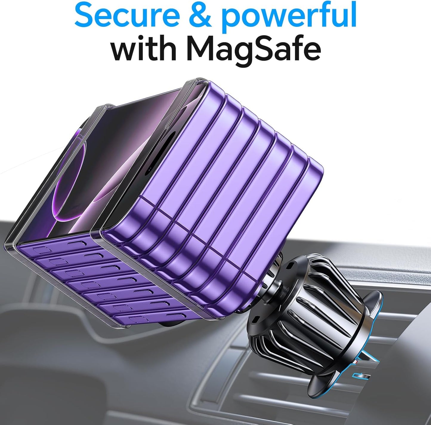 MagSafe Car Mount with 20 Strong Magnets - Magnetic Phone Holder for iPhone 17/16/15/14 - Perfect Dash Mount for Men & Women