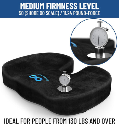 Ultimate Comfort Memory Foam Seat Cushion - Ergonomic Relief for Tailbone Pain, Sciatica & Back Support for Office Chairs & Car Seats