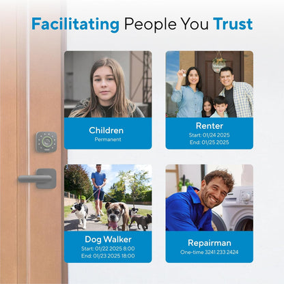 U-Bolt Pro WiFi Smart Lock - 8-in-1 Keyless Entry with Fingerprint ID, App Control, Auto Unlock & Waterproof Design - Easy Installation!