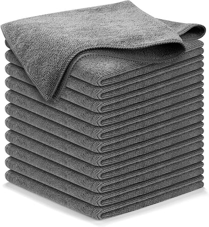 Ultra-Absorbent Microfiber Cleaning Cloths - 12 Pack (12.5" x 12.5") for Streak-Free Shine, 1200 Washes, Perfect for Car Washing and Home Cleaning