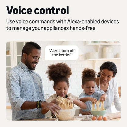 Smart Plug for Alexa, 2.4 GHz Wi-Fi, No Hub Required, 4-Pack, White