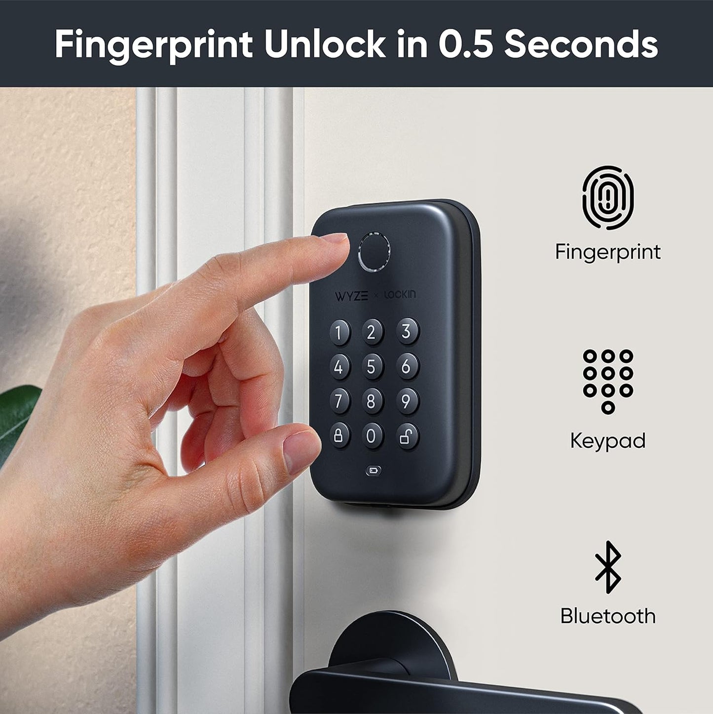 Smart Bluetooth Deadbolt with Fingerprint Entry, Backlit Keypad, Weatherproof Design, and In-App Control - Ultimate Security Solution!