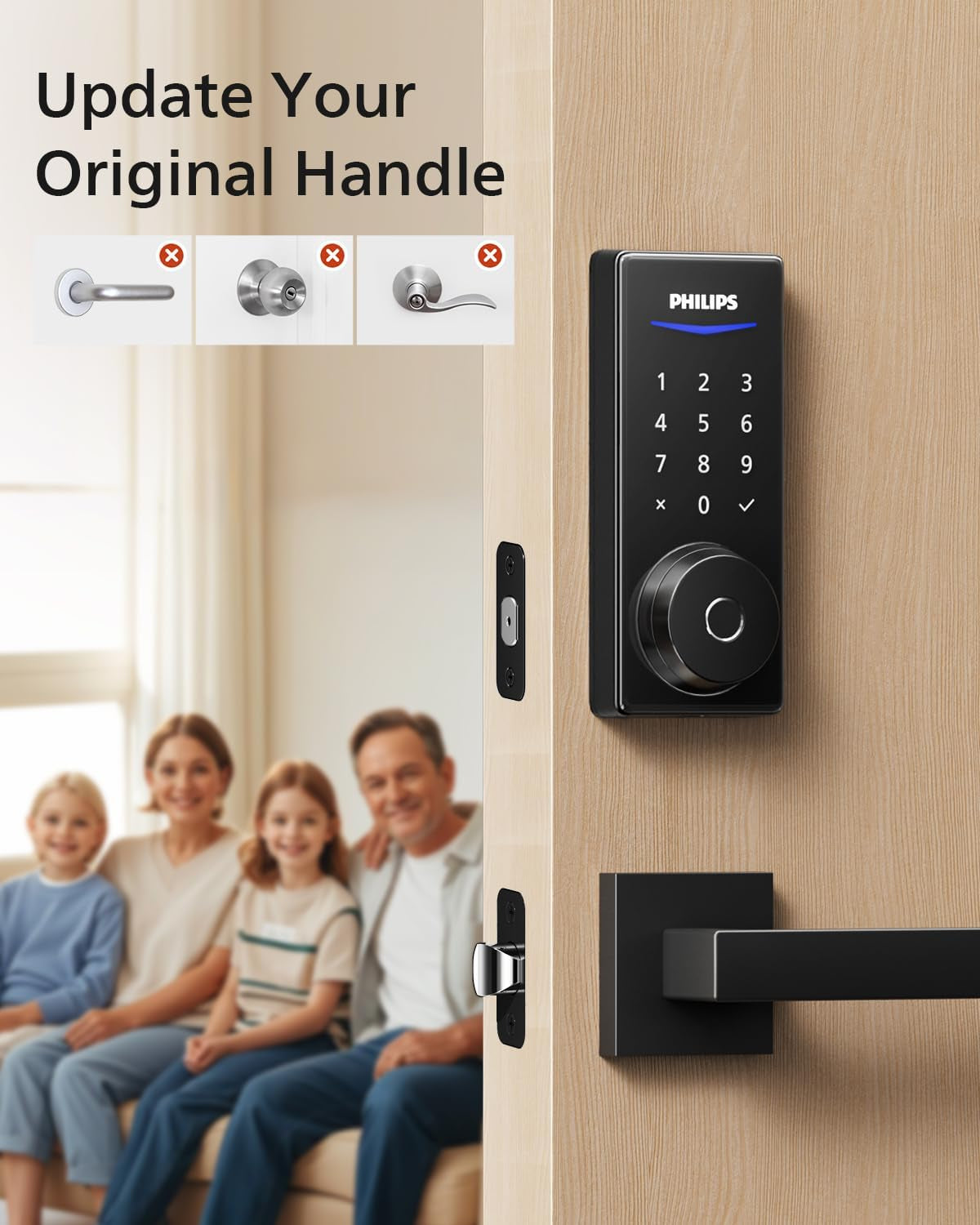 Keyless Smart Lock Set with Fingerprint Access, Digital Keypad & Auto Locking - Secure Your Front Door Effortlessly!